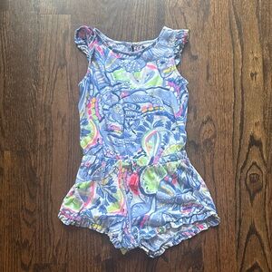 Lilly Pulitzer Blue and Pink Kids Romper